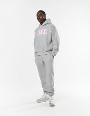 Classic Cuffed Jogger - Dark Grey/Pink