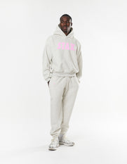 Classic Cuffed Jogger - Light Grey/Pink