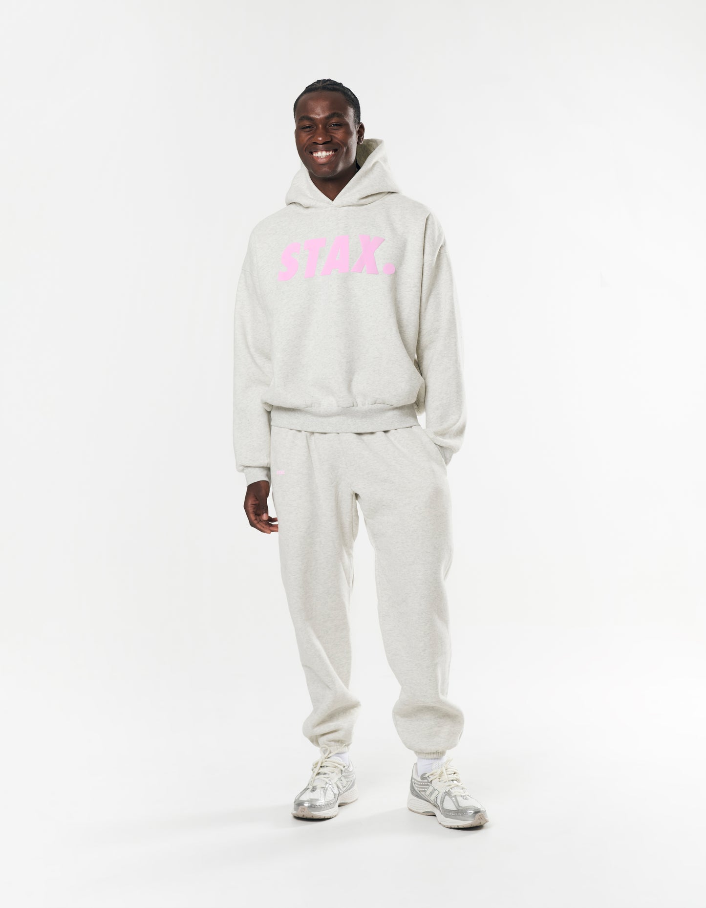 Original Hoodie - Light Grey/Pink