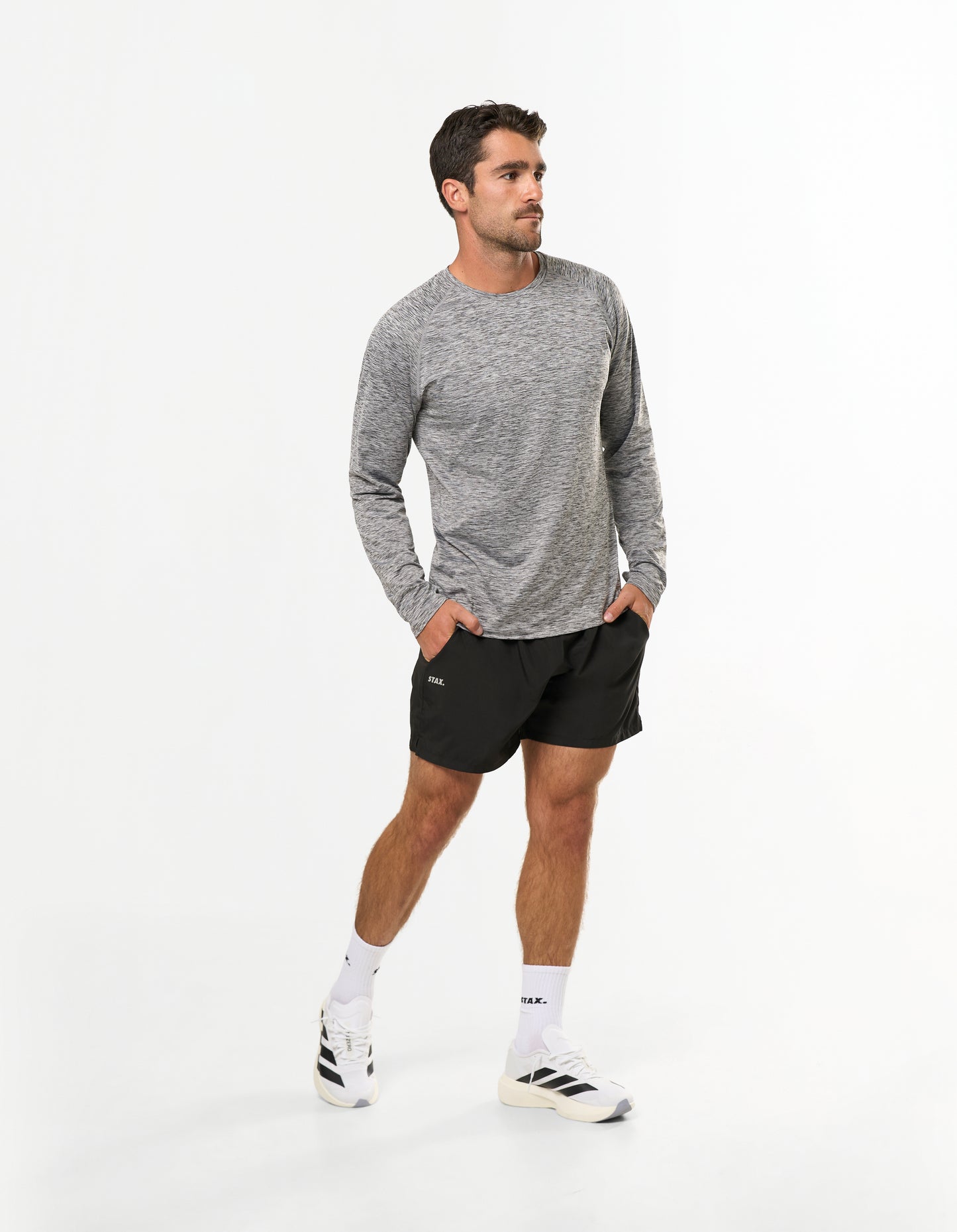 Rgn Active Long Sleeve - Dark Grey Marle