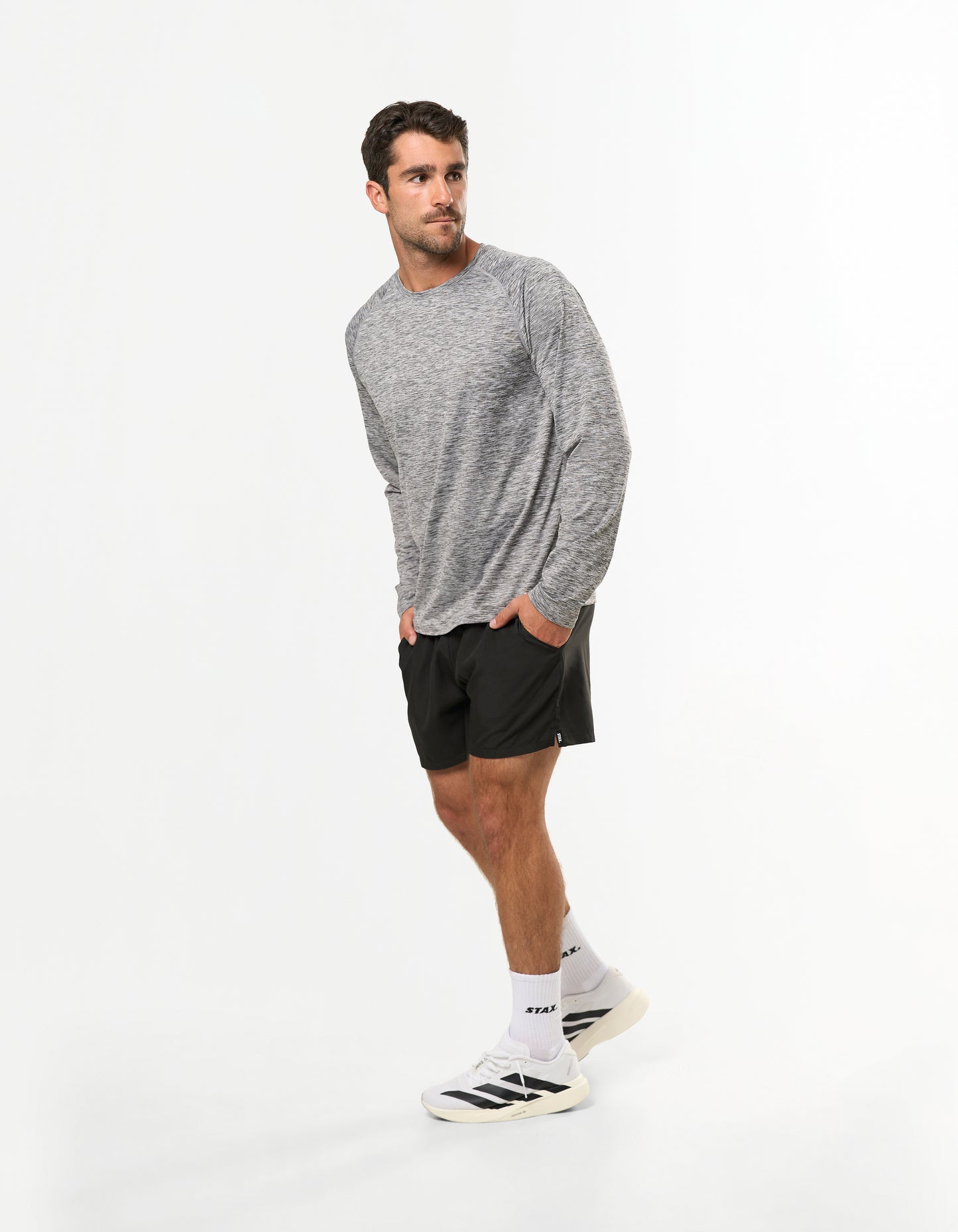 Rgn Active Long Sleeve - Dark Grey Marle