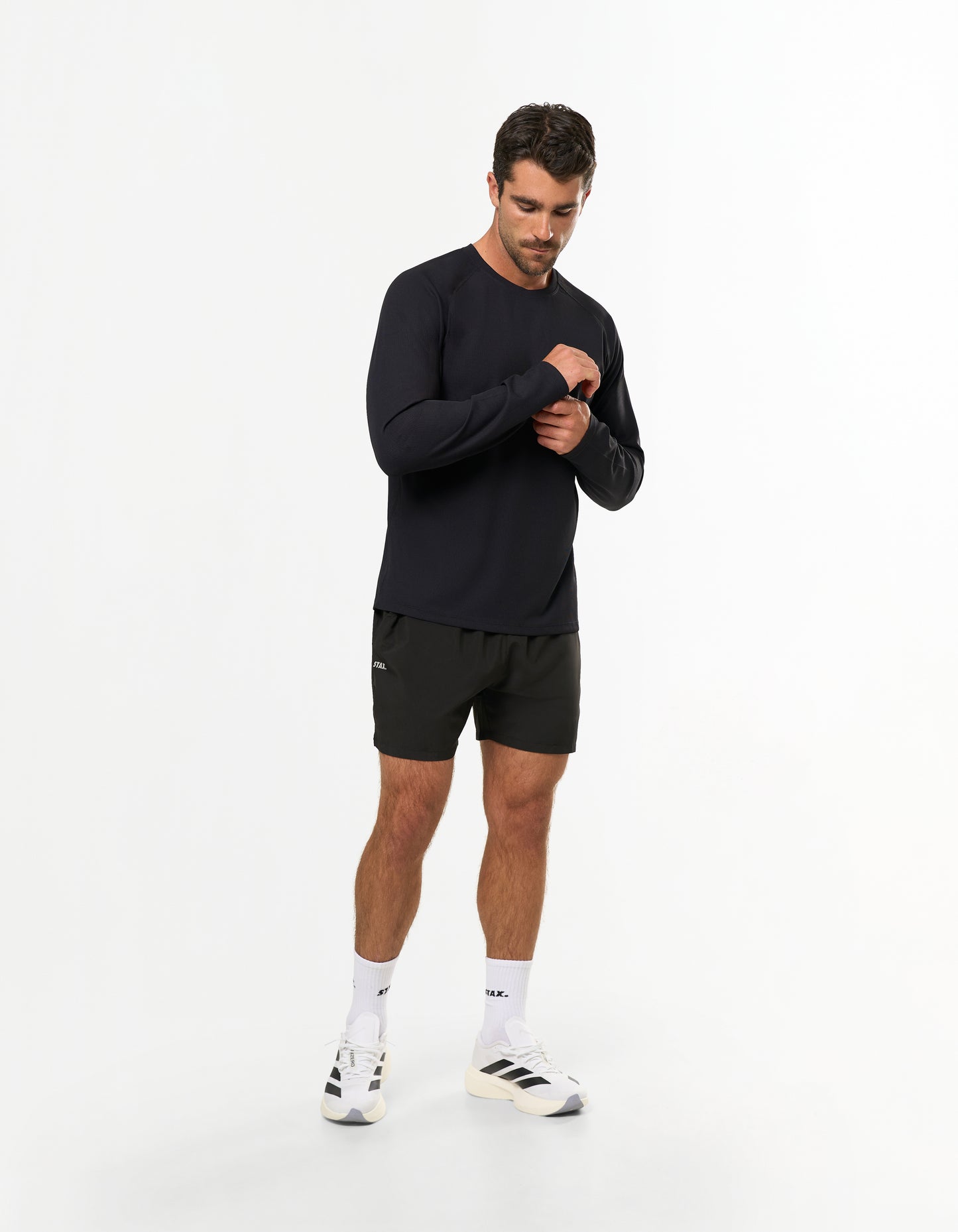 Conqr Waffle Long Sleeve - Black