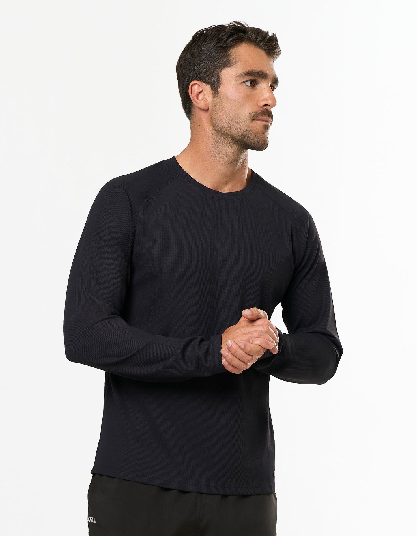 Conqr Waffle Long Sleeve - Black