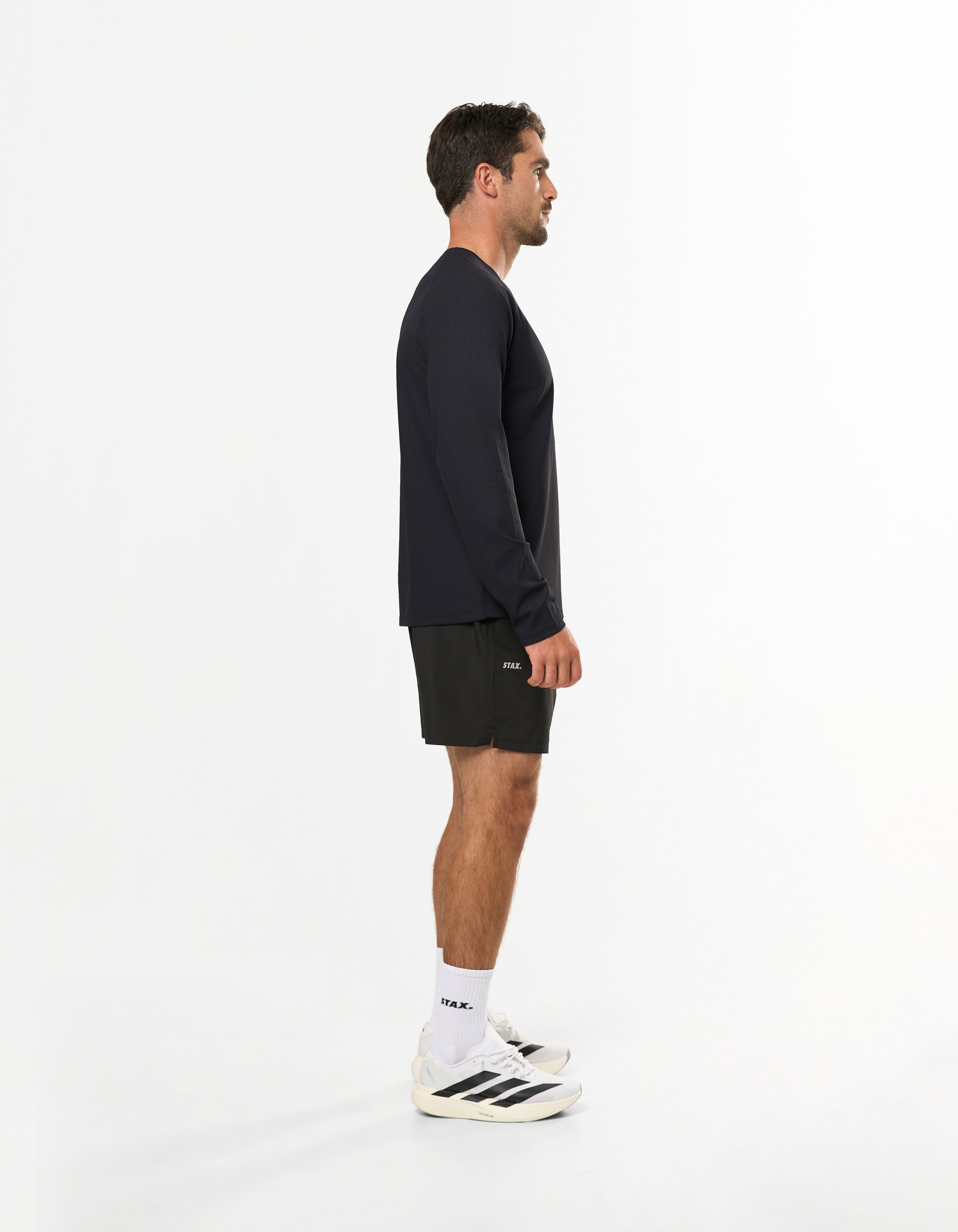 Conqr Waffle Long Sleeve - Black
