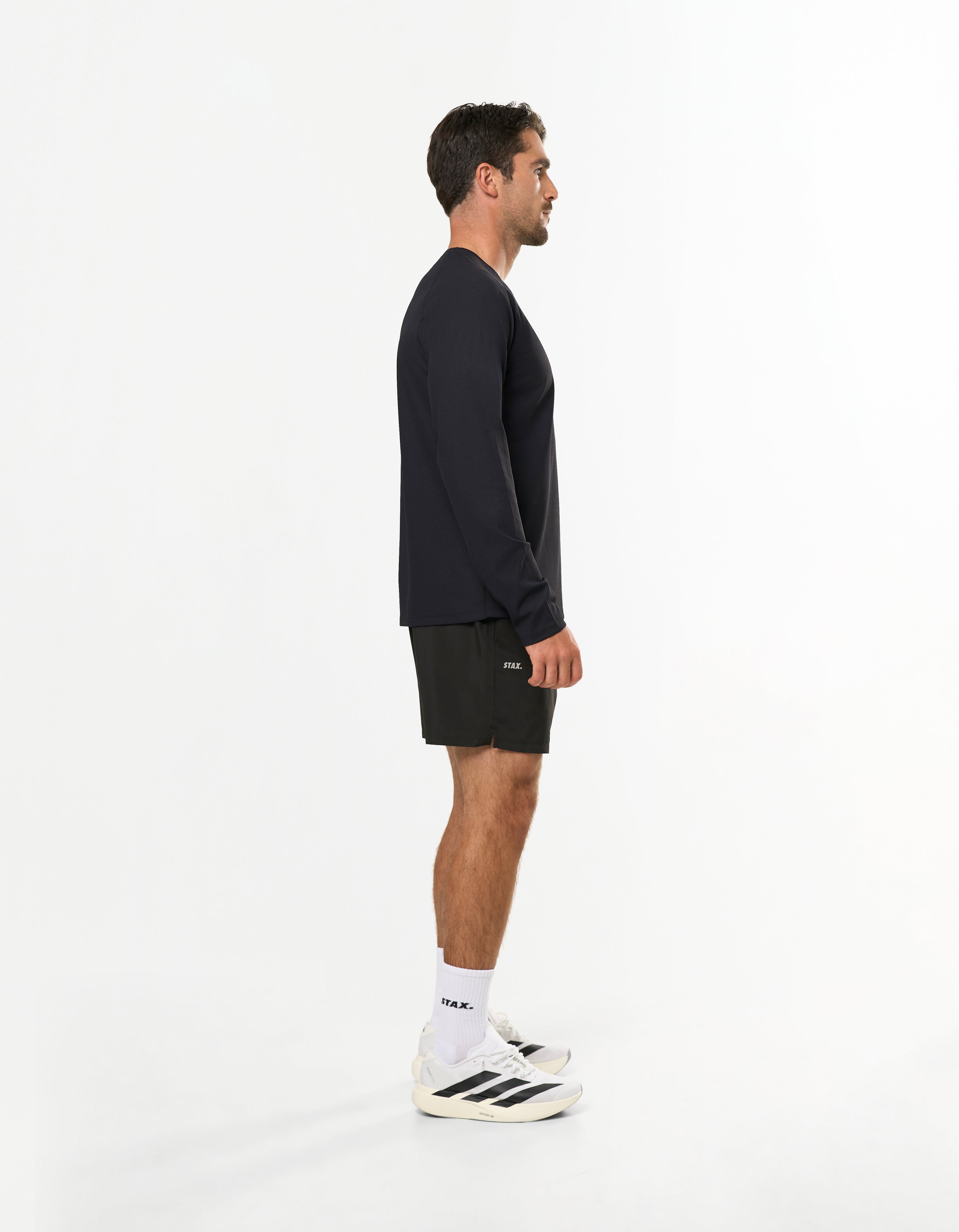 Conqr Waffle Long Sleeve - Black