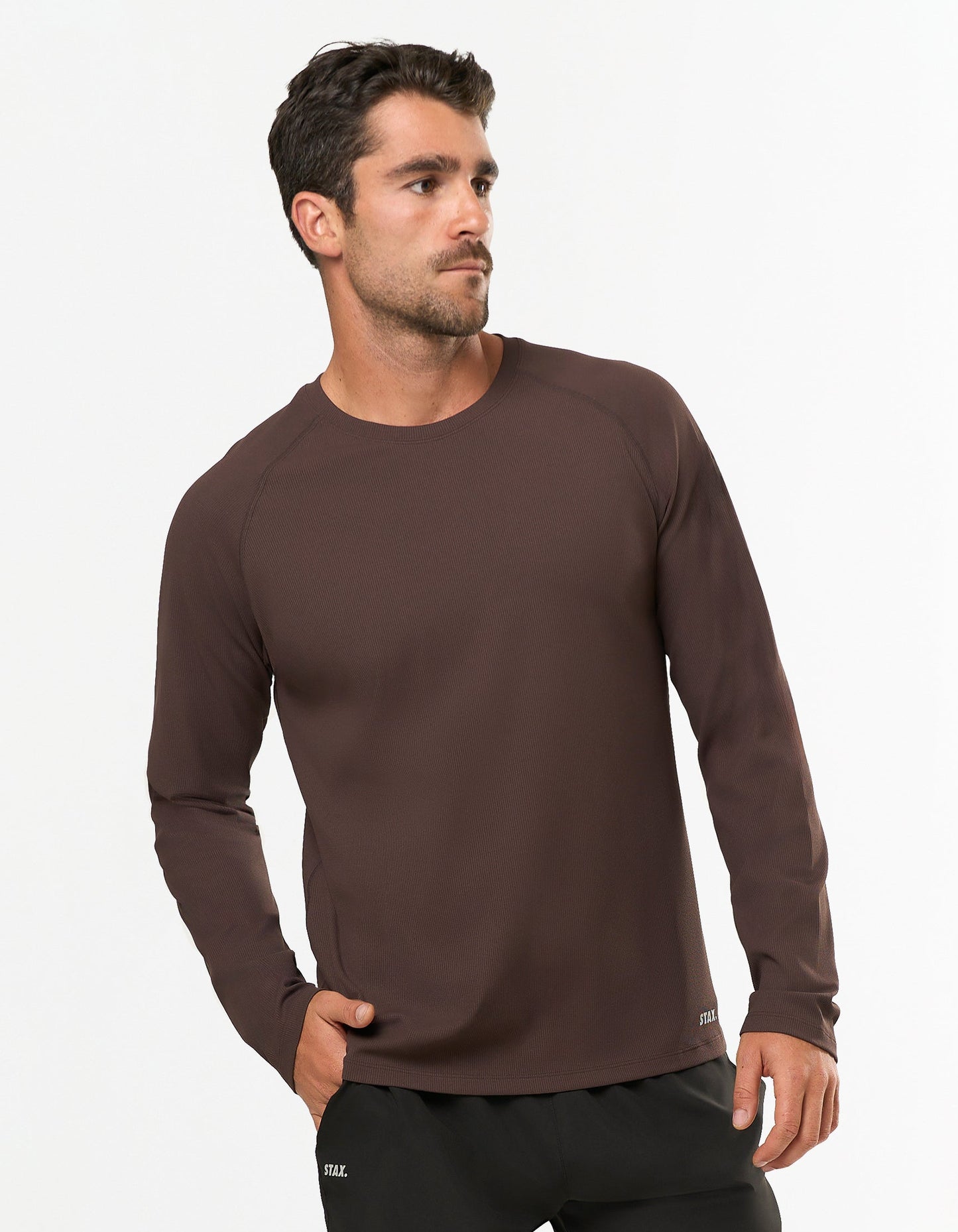 Conqr Waffle Long Sleeve - Brown