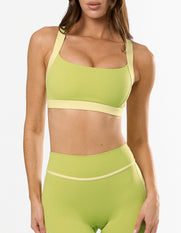Panel Crossback Sports Bra Airlyte - Limeade