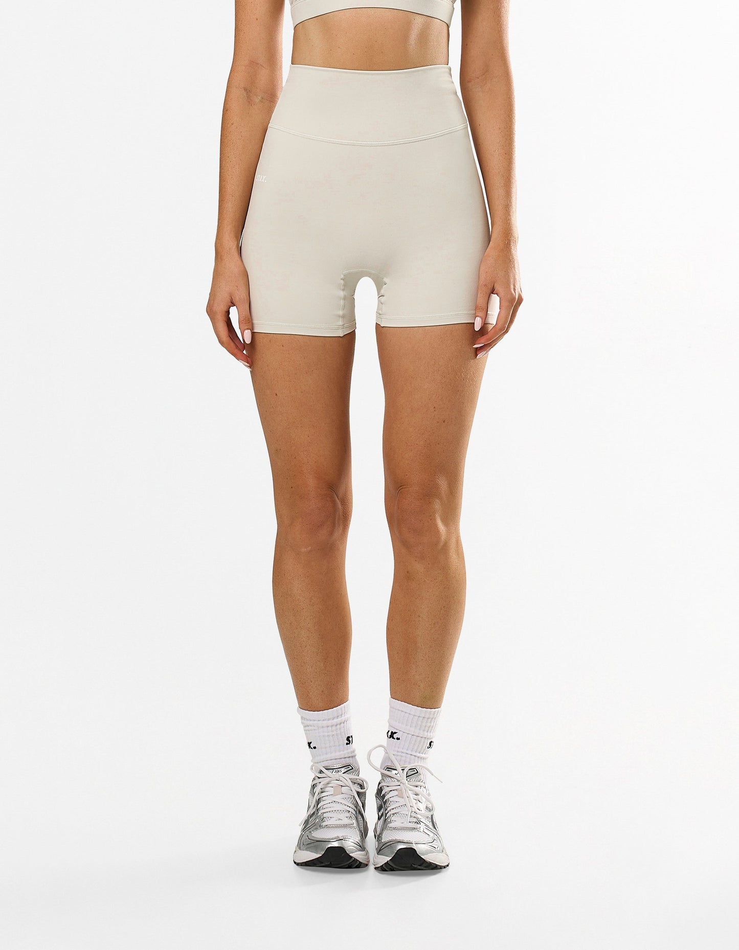 STAX. NFS Midi Bike Shorts NANDEX™ in Oat - NANDEX™ Material - Activewear for walks, yoga & everyday wear 