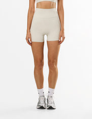 STAX. NFS Midi Bike Shorts NANDEX™ in Oat - NANDEX™ Material - Activewear for walks, yoga & everyday wear 
