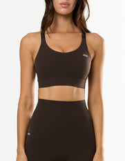 STAX. Adapt Crop NANDEX™ in Espresso  - NANDEX™ Material - Activewear for walks, yoga & everyday wear 