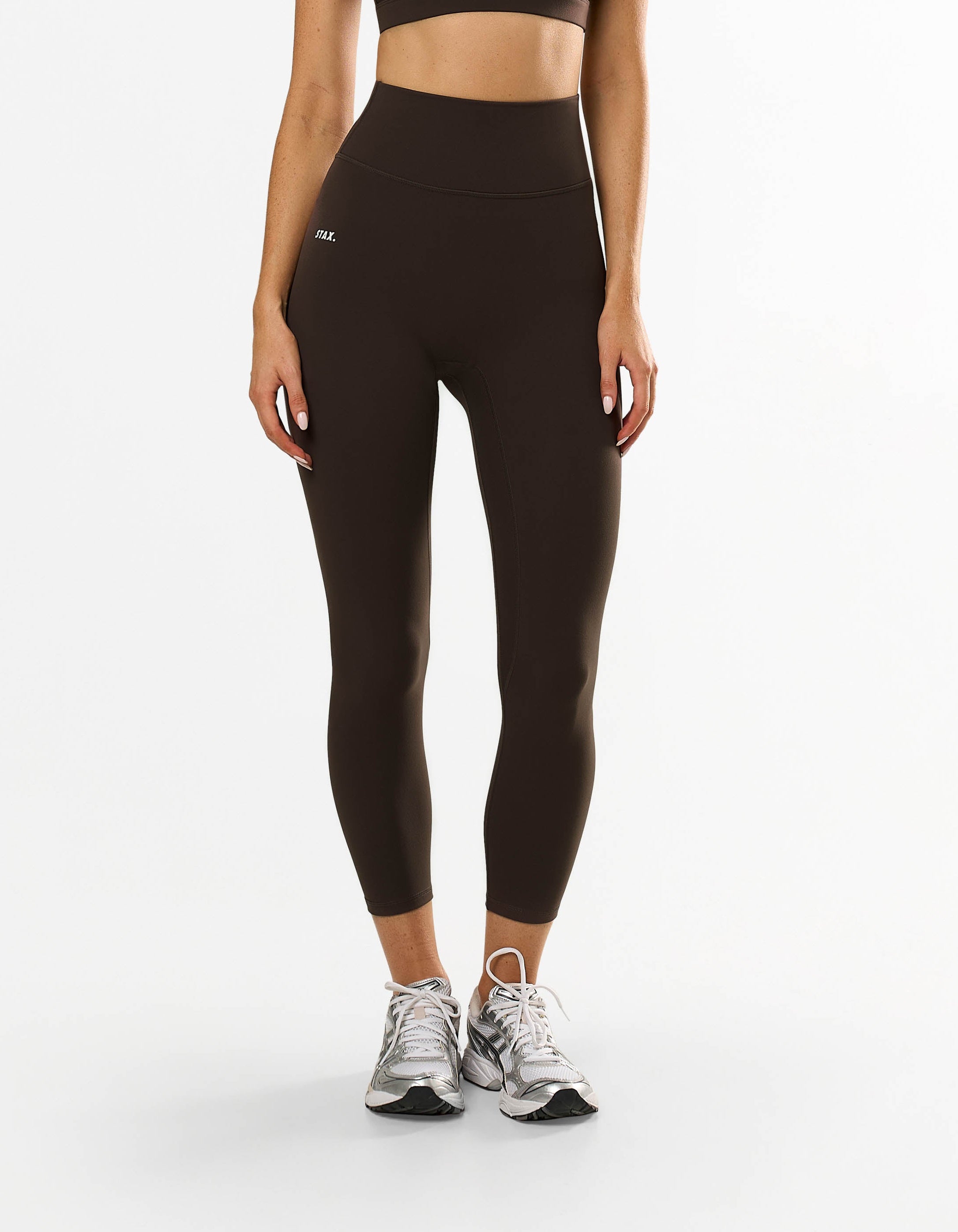 STAX. NFS (No Front Seam) 7/8 Tights NANDEX™ in Espresso - NANDEX™ Material - Activewear for walks, yoga & everyday wear 