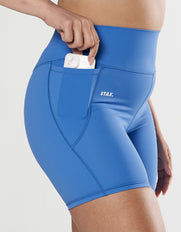 Phone Pocket Midi Bike Shorts NANDEX ™ - Beaches Blue