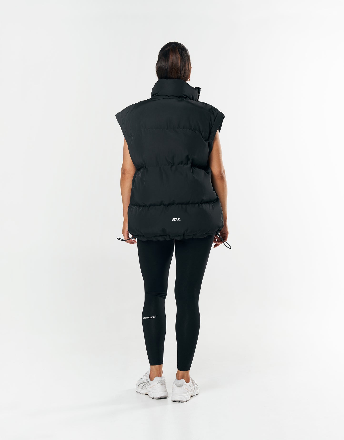 Oversized Sleeveless Puffer - Black