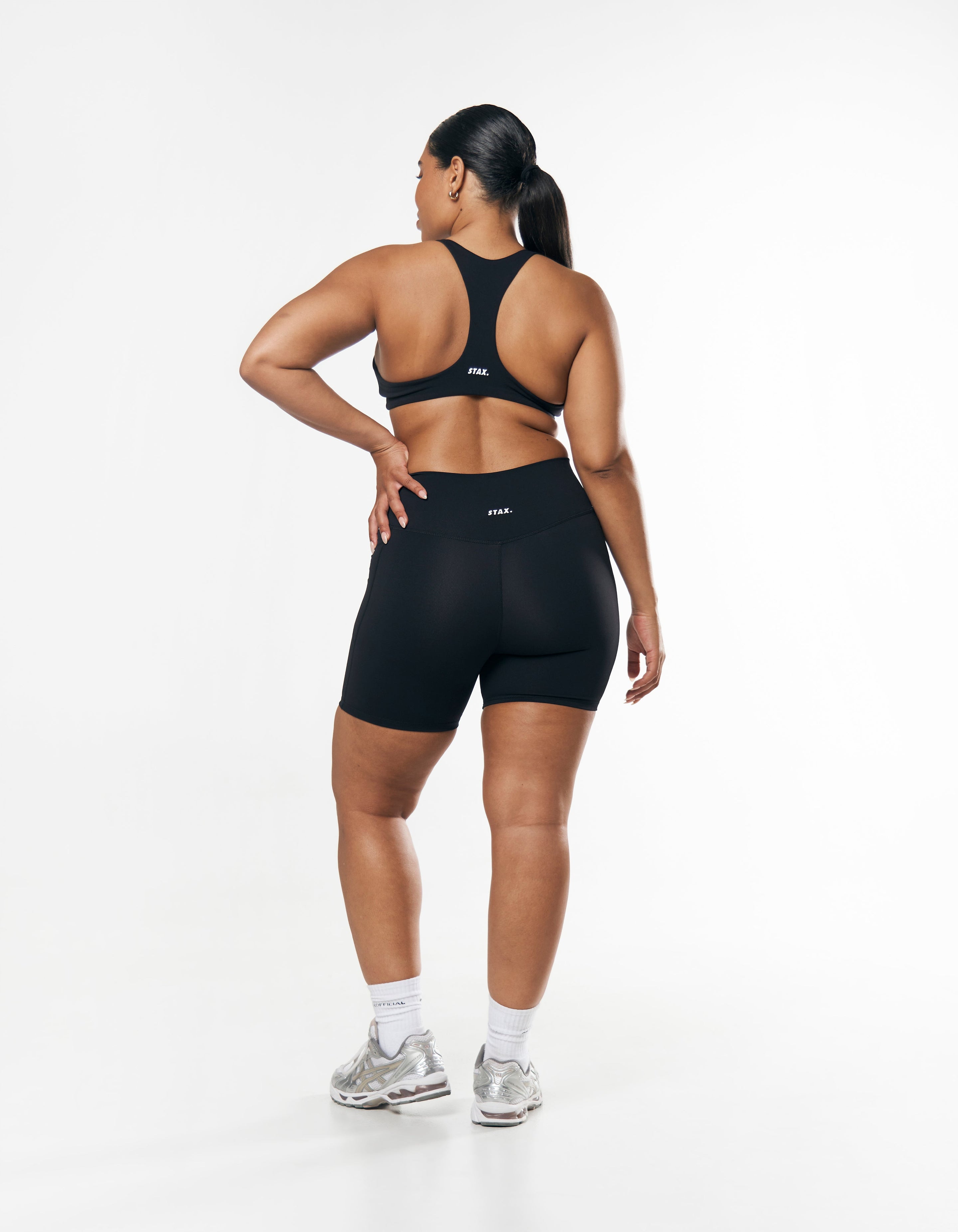 Phone Pocket Midi Bike Shorts NANDEX™ - Black