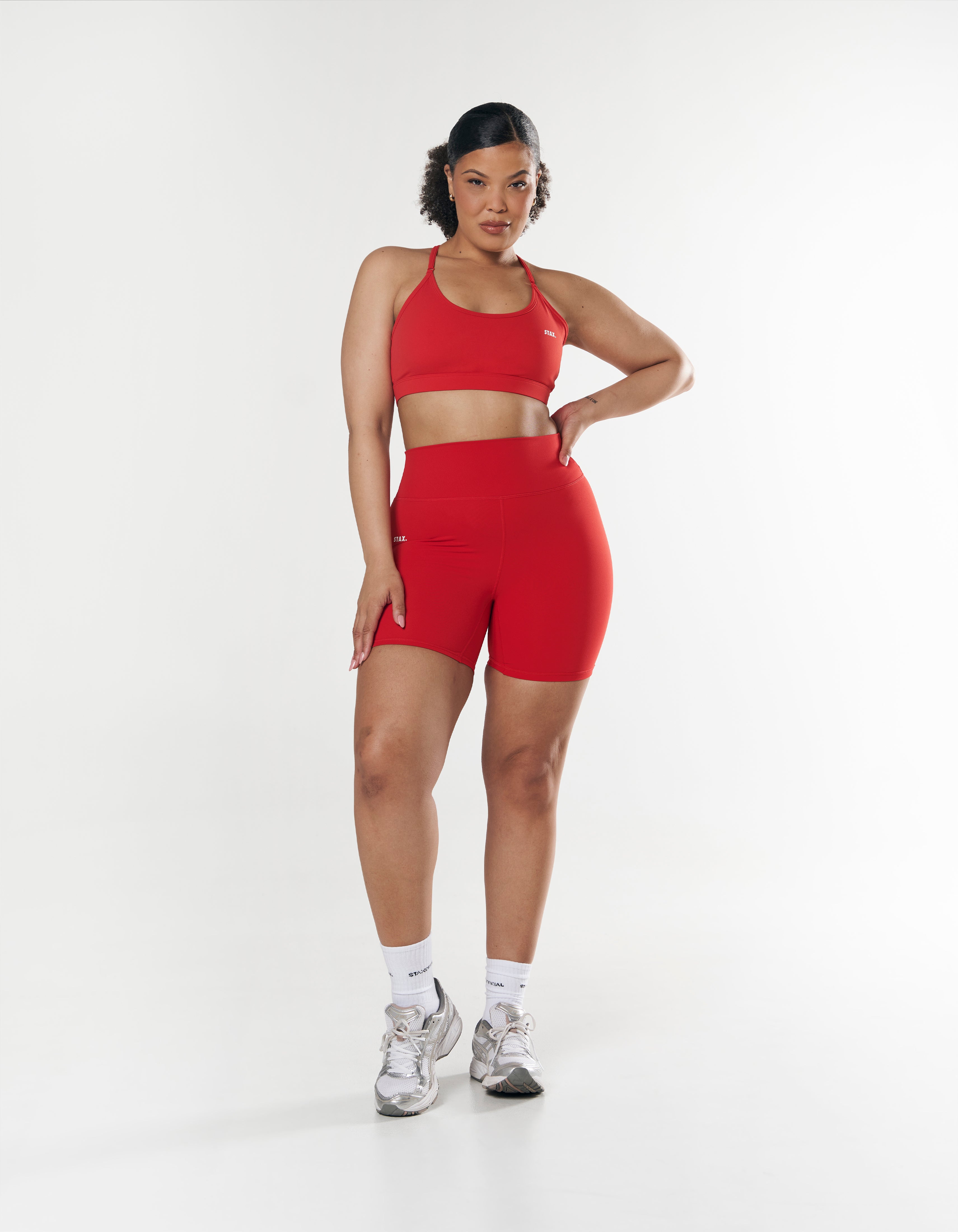 Red biker clearance shorts plus size