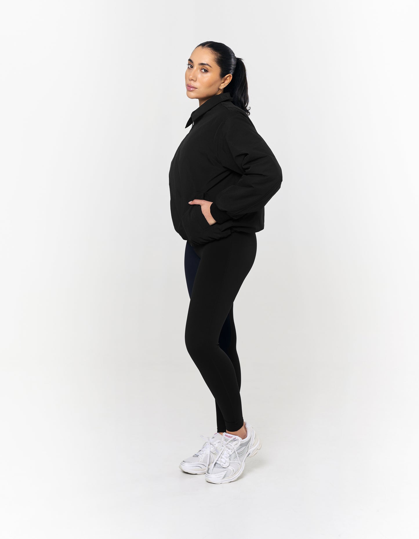 Collared Bomber Jacket - Ink