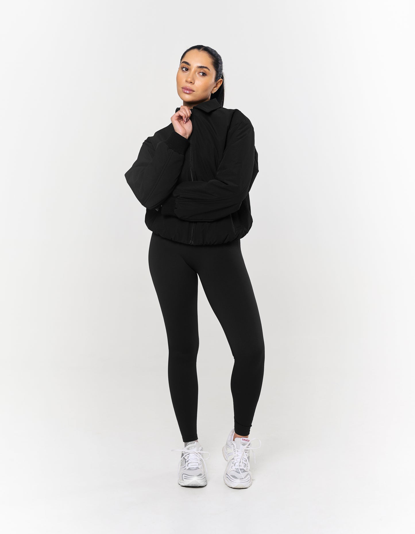 Collared Bomber Jacket - Ink