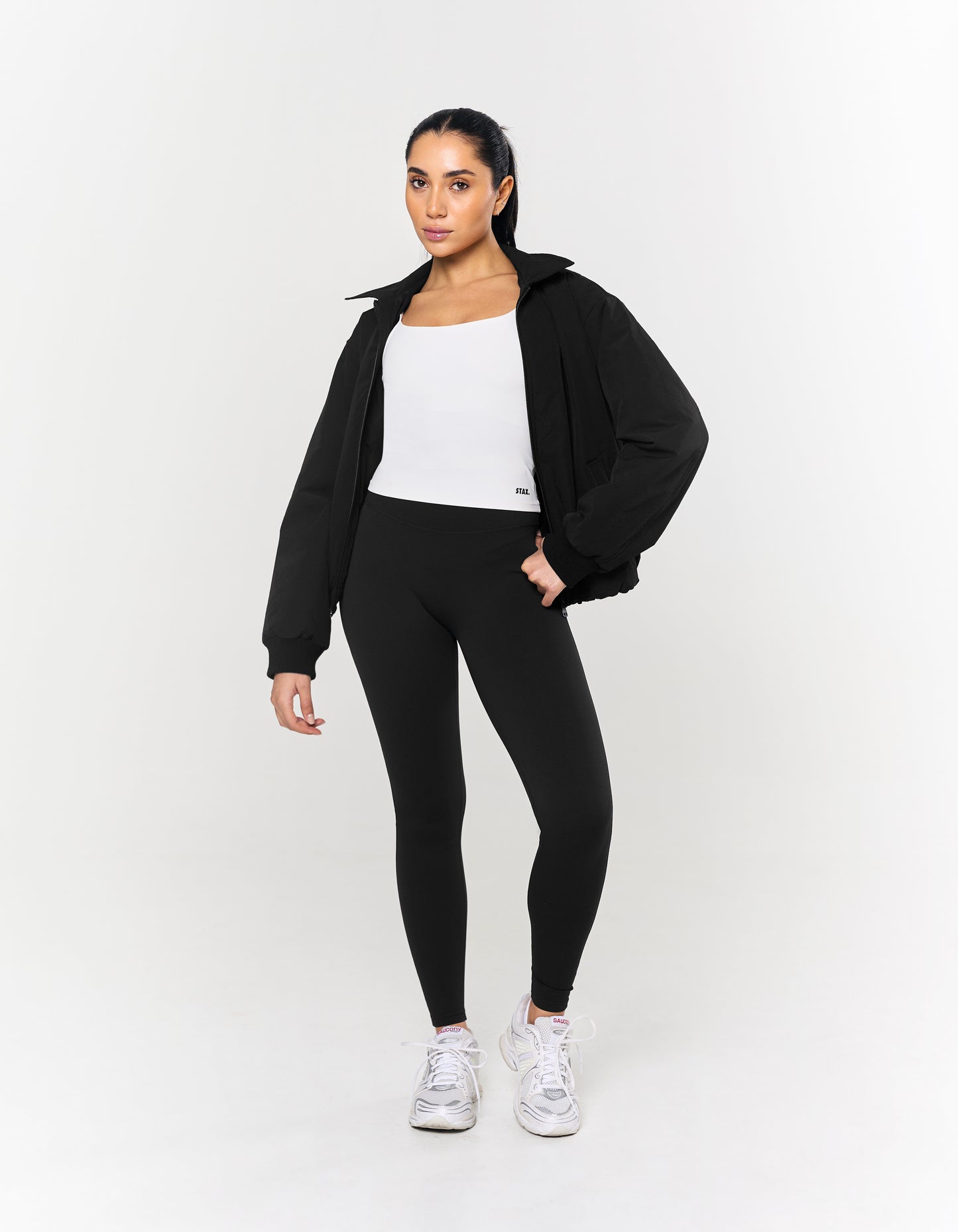 Collared Bomber Jacket - Ink