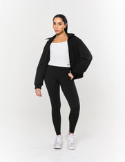 Collared Bomber Jacket - Ink