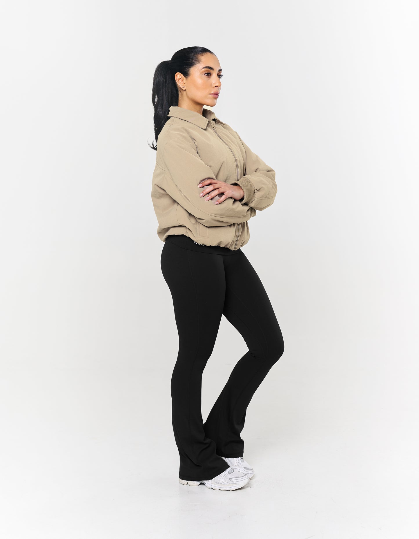 Collared Bomber Jacket - Sandstone