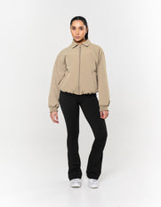 Collared Bomber Jacket - Sandstone