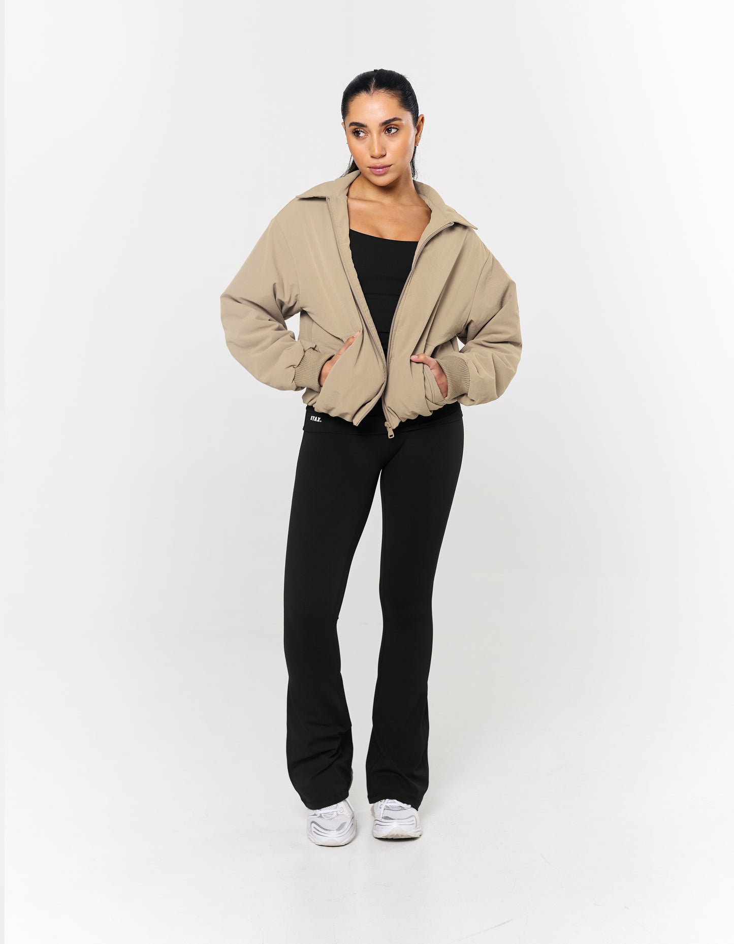 Collared Bomber Jacket - Sandstone