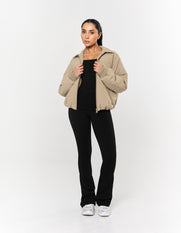 Collared Bomber Jacket - Sandstone