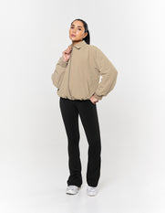 Collared Bomber Jacket - Sandstone