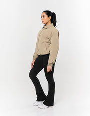 Collared Bomber Jacket - Sandstone