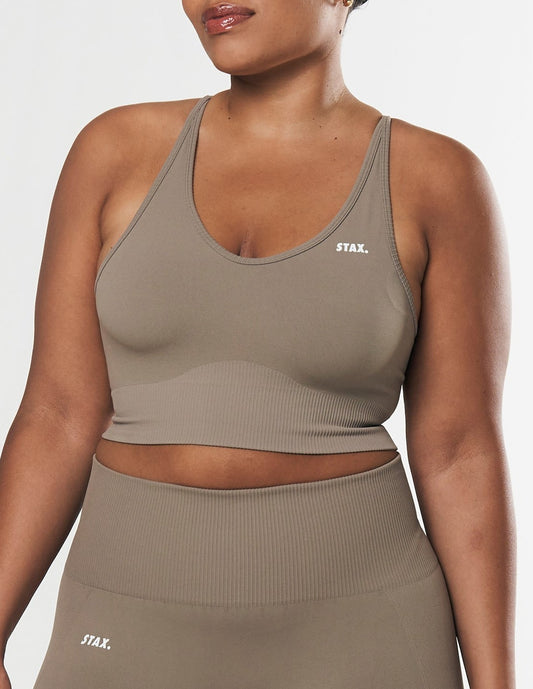 STAX. PS Strappy Crop - Brown