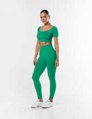 Premium Seamless Scoop Tee - Green