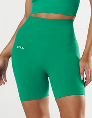 Premium Seamless Midi Bike Shorts - Green