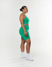 Premium Seamless Summer Racer Crop - Green