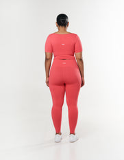 Premium Seamless Scoop Tee - Pink