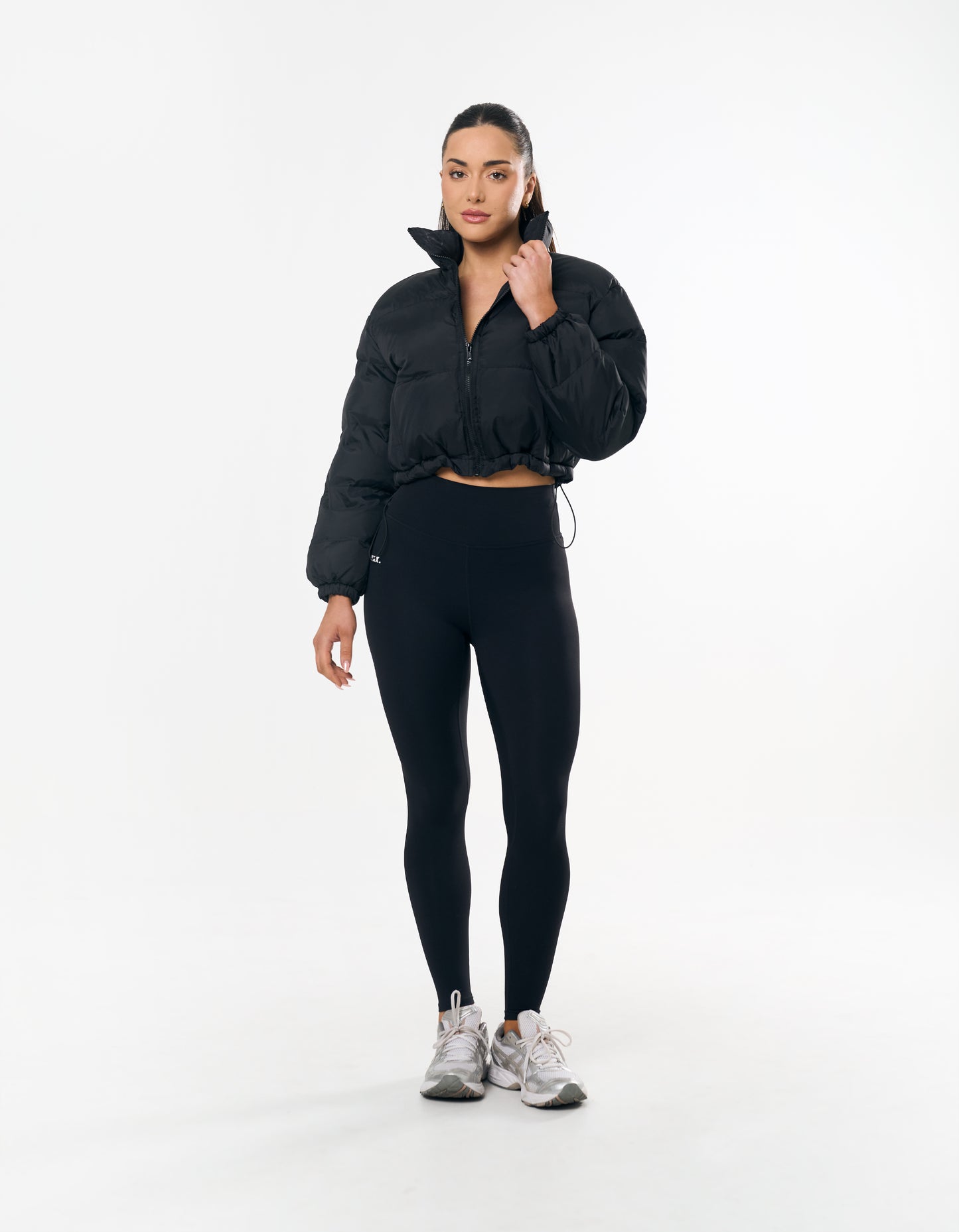 Cropped Puffer- Black