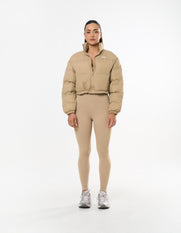 Cropped Puffer- Sand