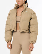 Cropped Puffer- Sand