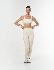 Racquet Club Scoop Crop - Cream