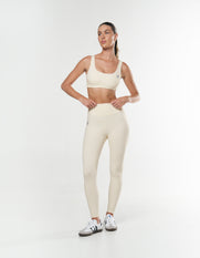 Racquet Club Scoop Crop - Cream