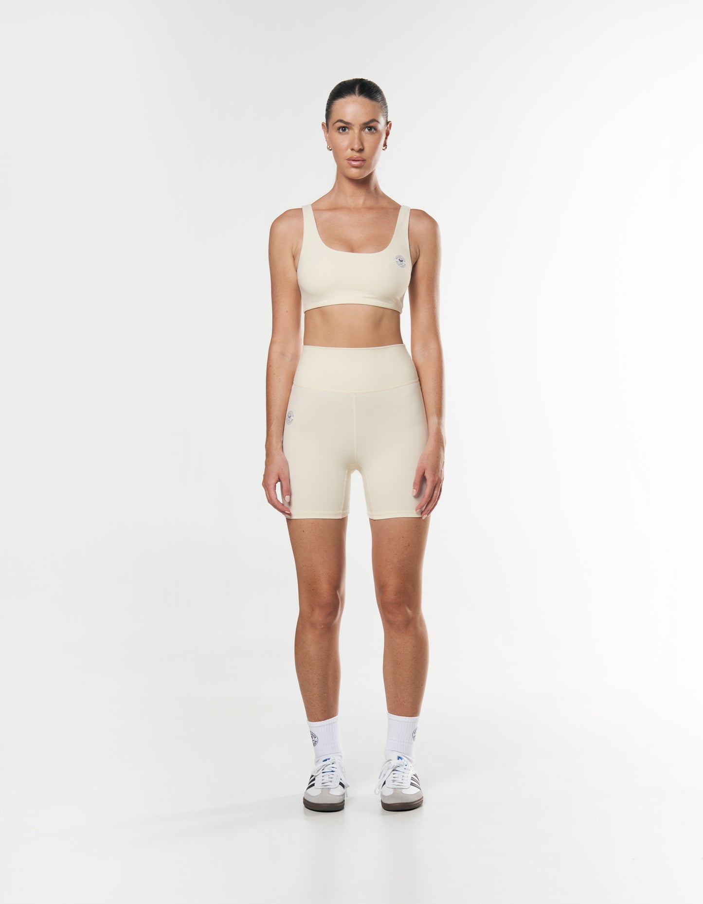 Racquet Club Midi Bike Shorts - Cream