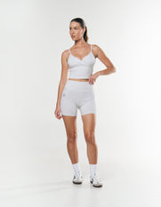 Racquet Club Midi Bike Shorts - Grey Marle