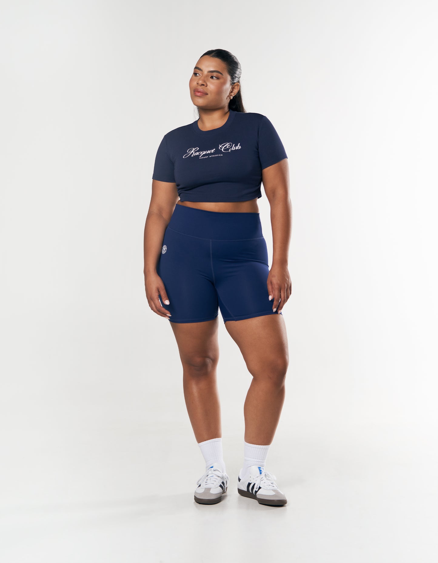 Racquet Club Cropped Tee - Navy