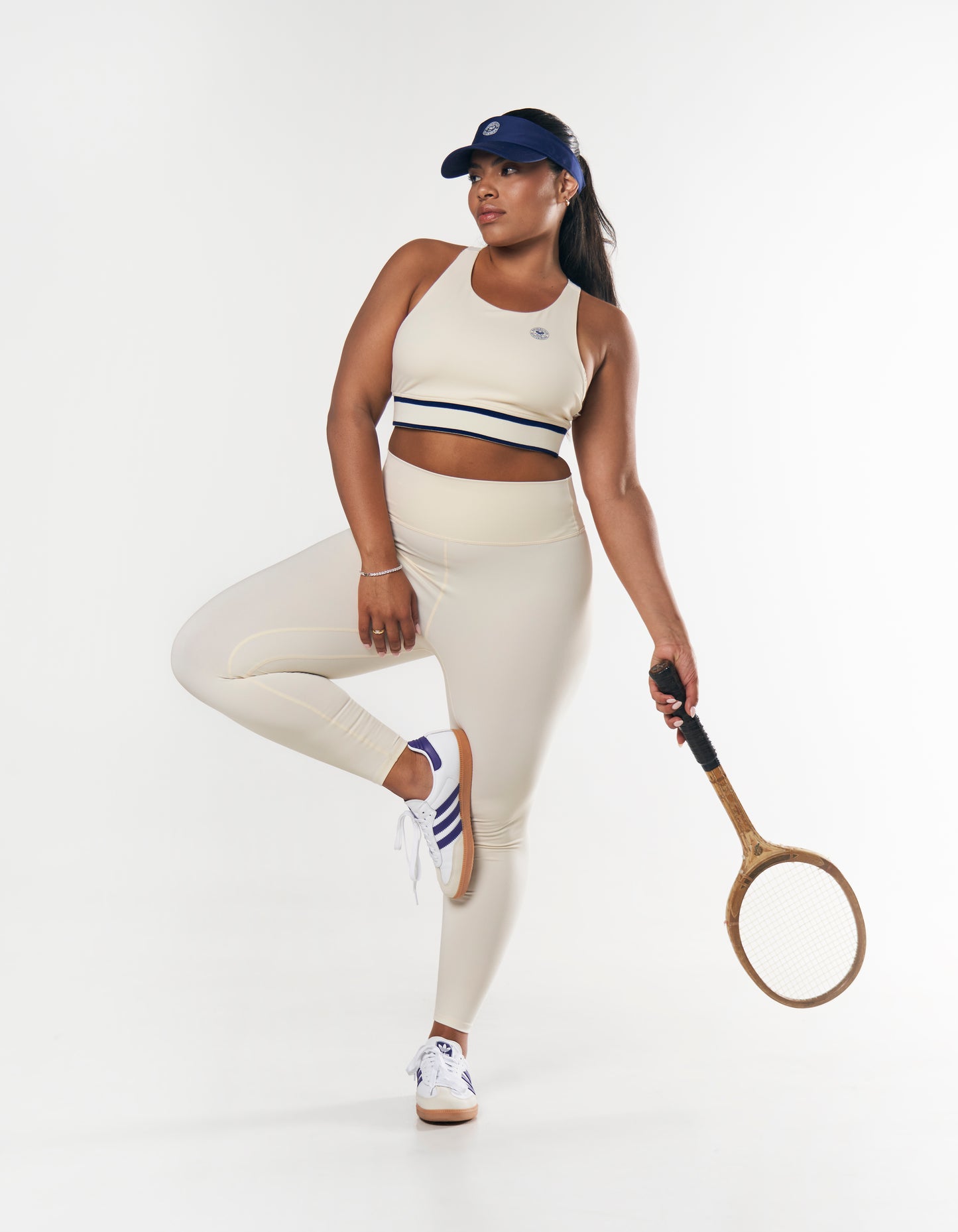 Racquet Club Full Length Tights - Cream