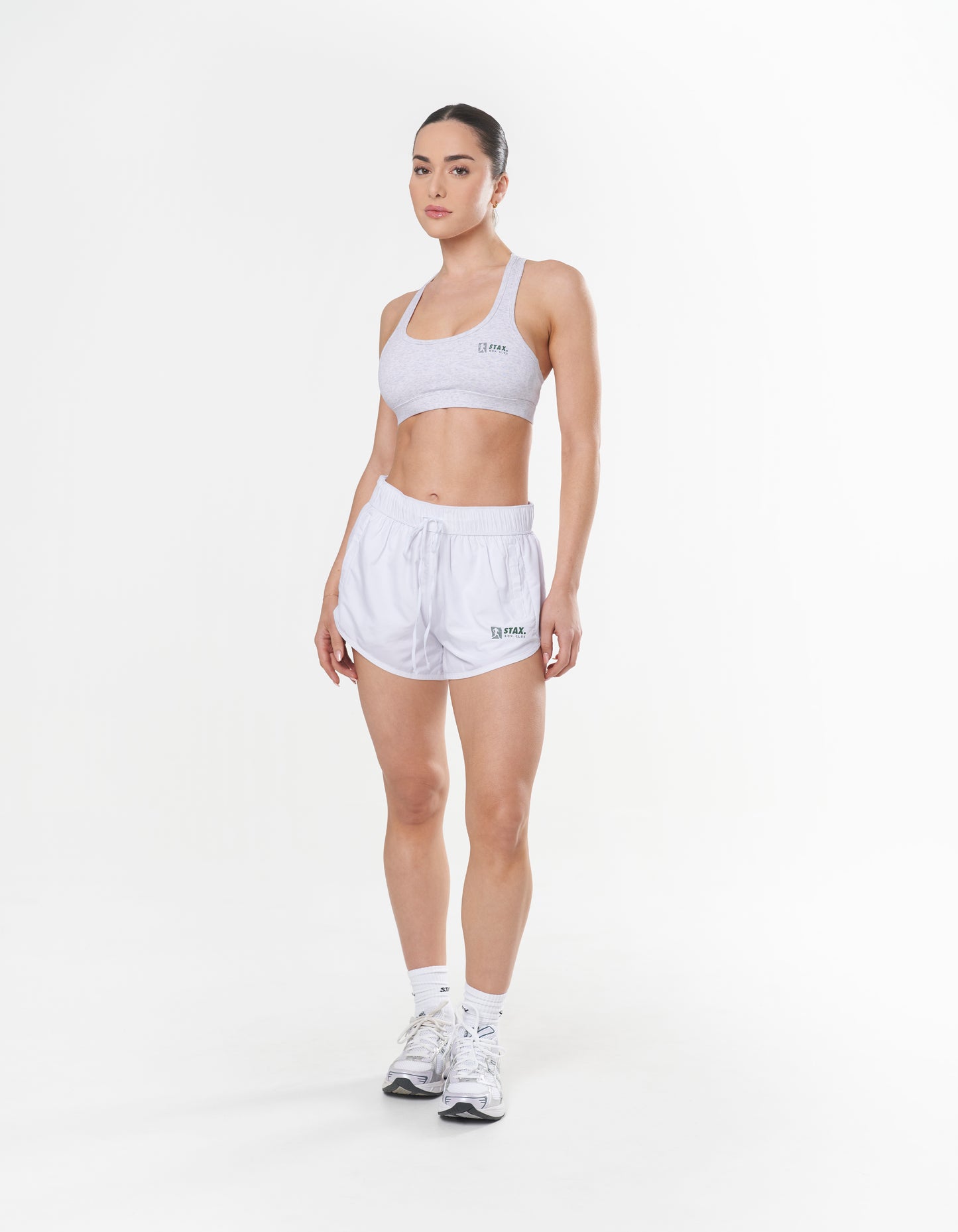 Run Club Cotton Classic Crop - Marle Grey