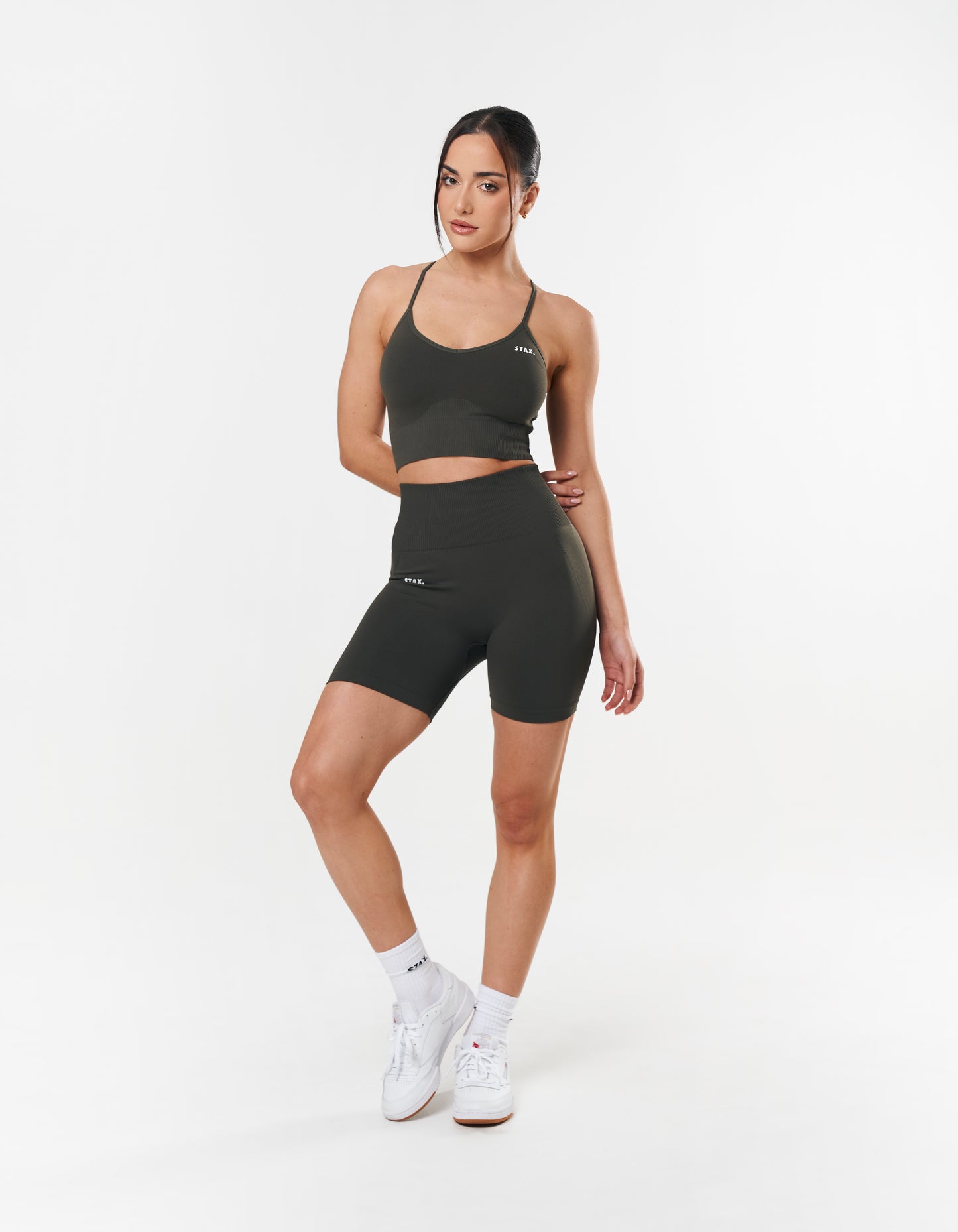 Premium Seamless Midi Bike Shorts - Dovetail