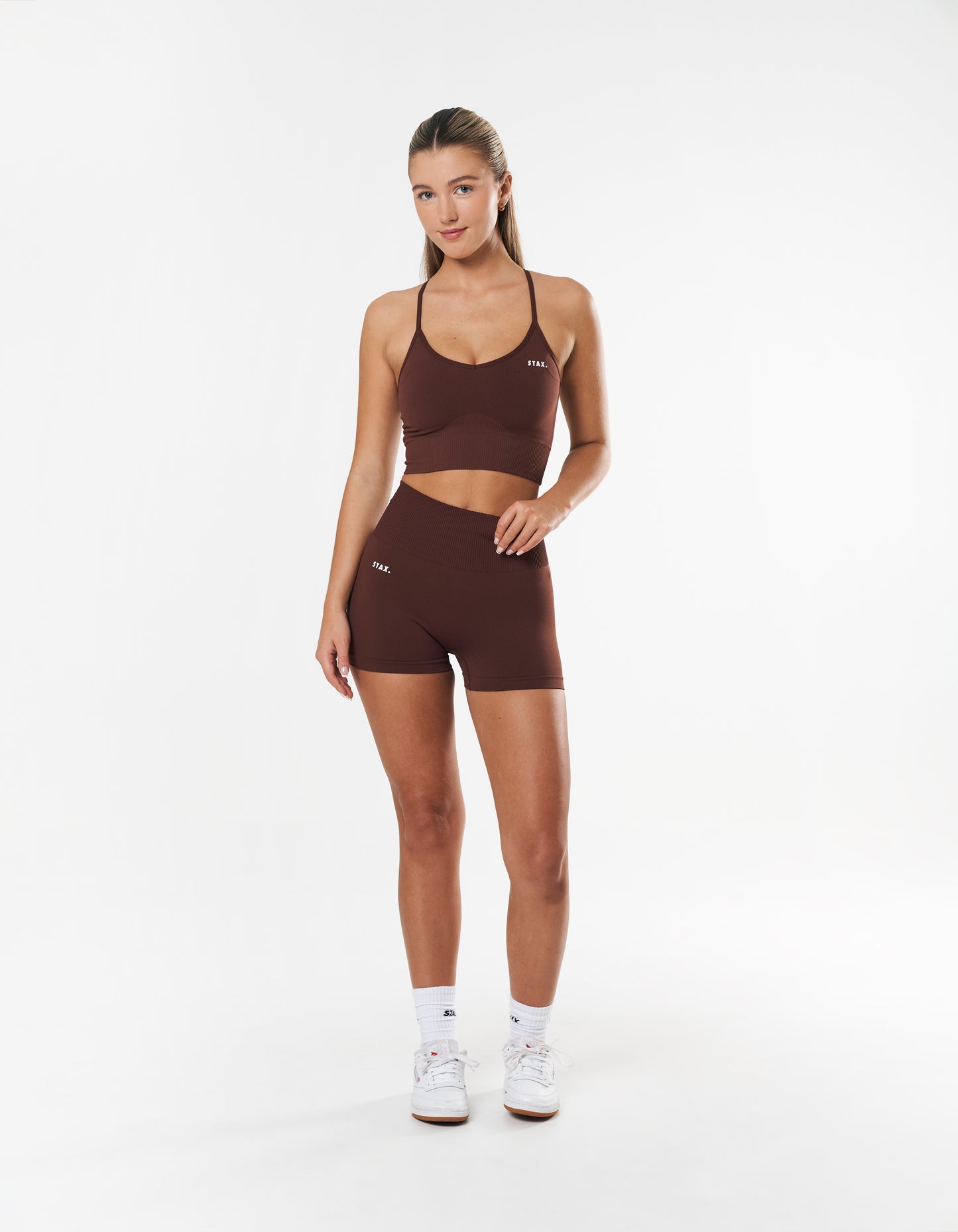 Premium Seamless Strappy Crop - Umber