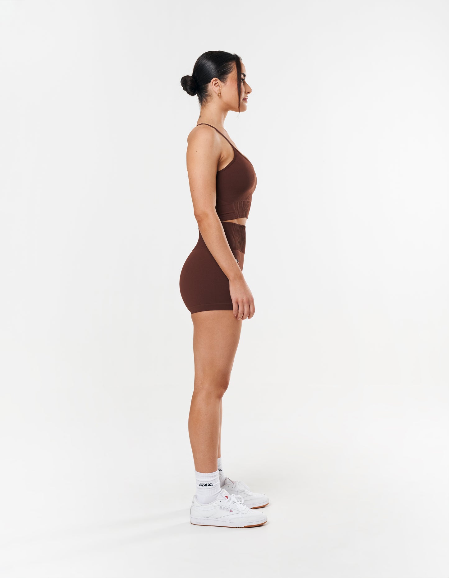 Premium Seamless Mini Bike Shorts - Umber