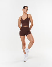 Premium Seamless Mini Bike Shorts - Umber