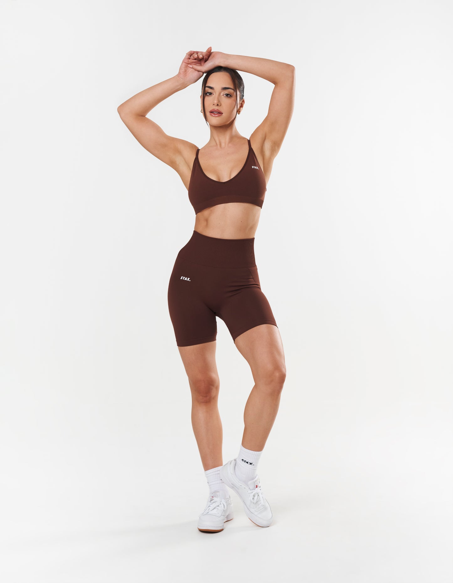 Premium Seamless Midi Bike Shorts - Umber