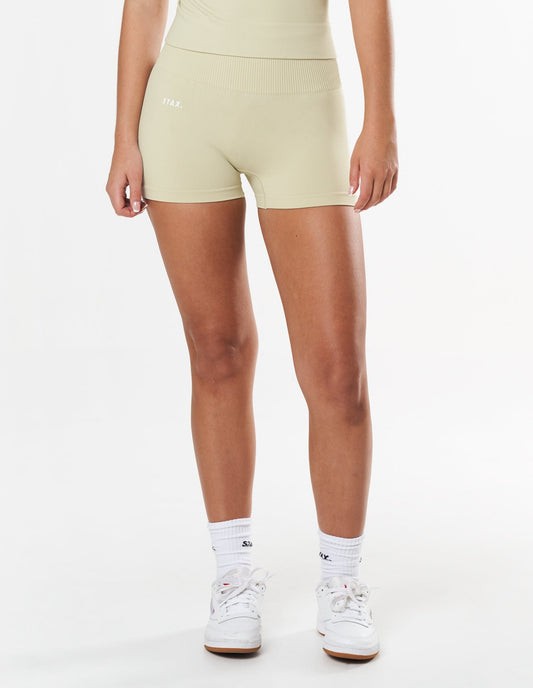 Premium Seamless Mini Bike Shorts - Vanilla Essence